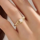 1 50ct Heart-cut Real Moissanite Women s Engagement Ring 14k Yellow Gold Plated