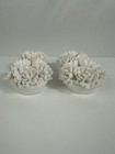 Set Of 2 Vintage Porcelain Double Taper Candle Holders