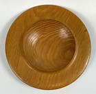 Vintage 90 s Artist Signed Handmade Turned Wood Oak Bowl Made In Montana