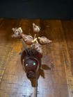Vintage Mid Century Wooden Pig Cocktail Picks Set Retro Barware Appetizer Lot