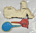 Vintage Clown Lot  Kirchhof 1950s Tin Noise Makers    77 Raggedy Andy Wall Mount