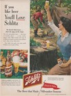 Vintage Schlitz Beer Ads  5   1930s - 1960s Man Cave Art 