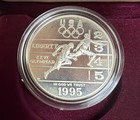 1995 Us Olympic Games Atlanta Centennial Two Coin Silver Proof Set Box   Coa  50