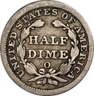 1858-o Seated Liberty Half Dime