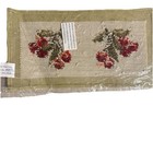 Completed Ivory Cherry Needlepoint Canvas 11  X 5 