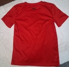 Under Armour Boys Red Graphic Logo Crew Neck Short Sleeve T-shirt Size 6