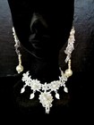 Jewelry Woman Necklace Wedding Angel Choker Collar Luxury Macram   Earrings Bride