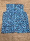 Yoyo Quilt Folk Art Handmade Vest Blue Purple Floral Vintage Patchwork L Xl Euc