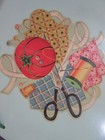 Vtg Princess Wicker Sewing Basket Mint- Sea Foam Green Squeaky Clean All Bobbins