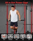 1200lbs Power Cage Power Squat Rack With Lat Pulldown Squat Rack For Home Gym 