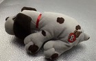 Vintage Tonka Pound Puppies 8  Newborn Gray With Spots Plush Dog T11