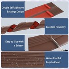 Stair Edge Trim Self Adhesive Vinyl Nosing Molding 4 In X 3 3 Ft  Brown