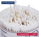 Tifanso 500 Count Natural Wooden Double Round Cotton Swabs For Ear Care