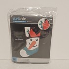 Artiste Felt Applique Snowman Cardinal Christmas Stocking Kit Kooler Design New