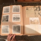 50s-60s Vintage Scrapbook Photo Album W  Photos  Letters  Newspaper  War Bonds