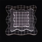 Acrylic Clear Rubber Stamping Blocks Set With Grid Mounting 3 Pack