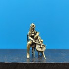 Mini Bronze Cello Player Figurine  Handcrafted Art Sculpture Collectible Decor