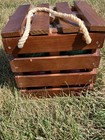 Vintage Sportcraft Premiere Collection Bocce Ball Set In Wood Crate Outdoor Game