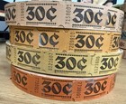 4 Vintage Rolls Of Circus Carnival Tickets 30  