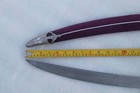 Vintage Mughal Rajput Tulwar Sword Silver Damascened  Purple Velvet Scabbard