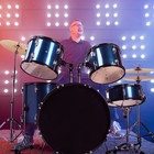 5-piece Complete Full Size Pro Adult Drum Set Kit With Genuine Remo Heads bench