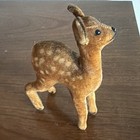 Vntg Steiff Deer Fawn Us Zone Germany Button Id 1953 Velvet 5    German Toy