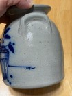 1993 Salmon Falls Salt Glazed Stoneware 6  H Canister Jar Blueberry Basket Sign