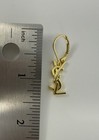 Ysl  Gold  Handmade Zipper Charms Earrings 