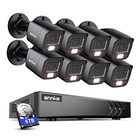 Annke 3k Lite 8ch Dvr Hd 1080p Security Camera System Color Night Vision Ip67 Ai