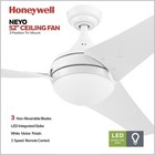 Honeywell Ceiling Fan  Quiet Motor   Remote Control  52   Bright White open Box 
