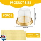 Mimorou Individual Cupcake Boxes Clear Plastic Cupcake Containers Disposable 