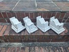 Antique Shabby Chic White Painted Wood Corbel Brackets Lot Of 4