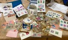 Vintage Postage Stamps From All Over The World 100   s Of Stamps Unsorted As Found