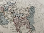 1841 Asia Original Antique Map  Hand Colored Copperplate Engraving