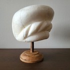 Beret Millinery Hat Block Plastic Vintage Supplies Form Antique Mold Wooden