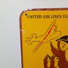 Vintage Pennzoil United Airlines Porcelain Enamel Metal Sign 10  X 8  Inch