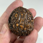 Antique Chinese Carved Hedaio Walnut Buddha Monks