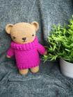Crochet Bear Amigurumi Toy Stuffed Animal With Sweater Plush Bear Handmade Gift