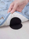 10pcs Black Non-slip Rug   Sofa Stickers - Adhesive Hook   Loop Floor Grips  New