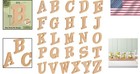 Natural Brown Wooden Alphabet Letters - 4-inch For Unique Diy Projects