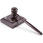 Wooden Gavel And Sound Block Set For Lawyer Judge Auction Sale Meetings