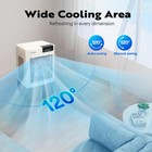 2400 Cfm Evaporative Cooler Portable Air Fan 3-speed 120w 8 Gallon Swamp Cooler