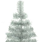 24   Silver Christmas Tree Silver Feather Tinsel Tree Tabletop Holiday Xmass 2ft