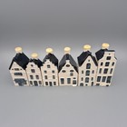 Lot Of 6 Klm Empty Bols Blue Delft Miniature Houses   6  21  34  39  54  68