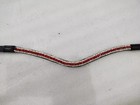 Fashionable Three Row Red Crystal Stone Leather Bridle Browband For Horse 