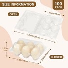 Pintuson 100 Pack Egg Cartons 6 Count - Medium Egg Cartons Cheap Bulk - Half