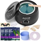 Hair Removal Waxing Kit For Men   Women  Wax Warmer Pot  Complete Set