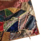 Antique Victorian 1800s Crazy Quilt Silk   Velvet Hand Embroidery 70 X 68