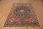 Pre-1900 Vegetable Dye Hand-made Traditional Room Size Rug Antique Carpet 7x10