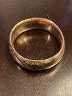 Antique Victorian Floral Etched Bangle Bracelet And Monogrammed